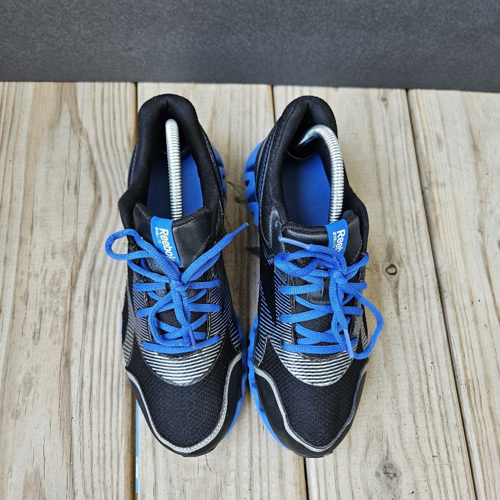 Reebok Zig Lite Athletic Shoe Size 7 Black/Royal Blue Excellent Condition Used
